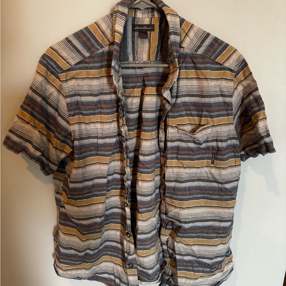 Eddie Bauer Striped Short Sleeve Shirt